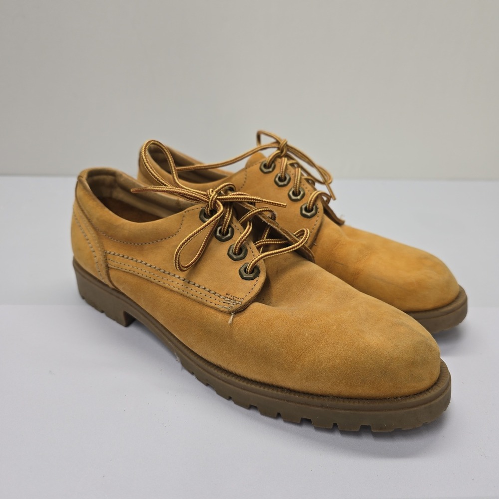 White Mountain Womens 9 B Tan Suede Leather Lug Sole Oxford Shoes 3310 USA